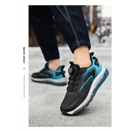 Men's Rotary Buckle Sneakers With Air Cushion - Athletic Shoes - Shock-absorbing And Breathable - Running Basketball Workout Gym