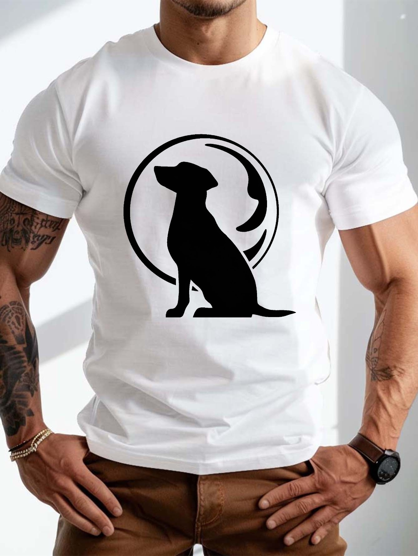 dog print tops plus size mens t shirt summer trendy casual short sleeve tees outdoor sports clothing big tall guys leisurewear details 9