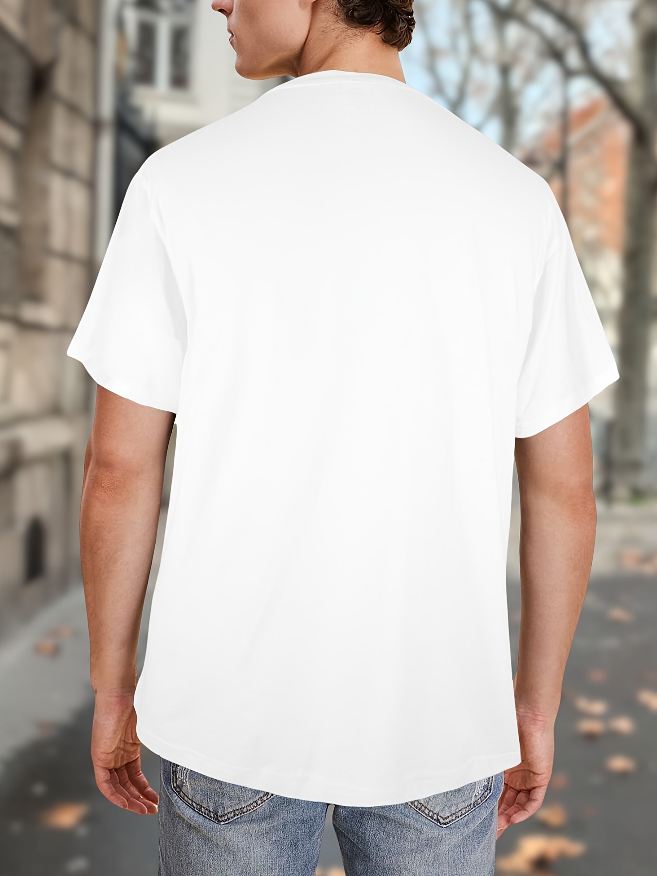 mens t shirt short sleeve crew neck soft fitted tees fresh classic tshirts plus size details 6