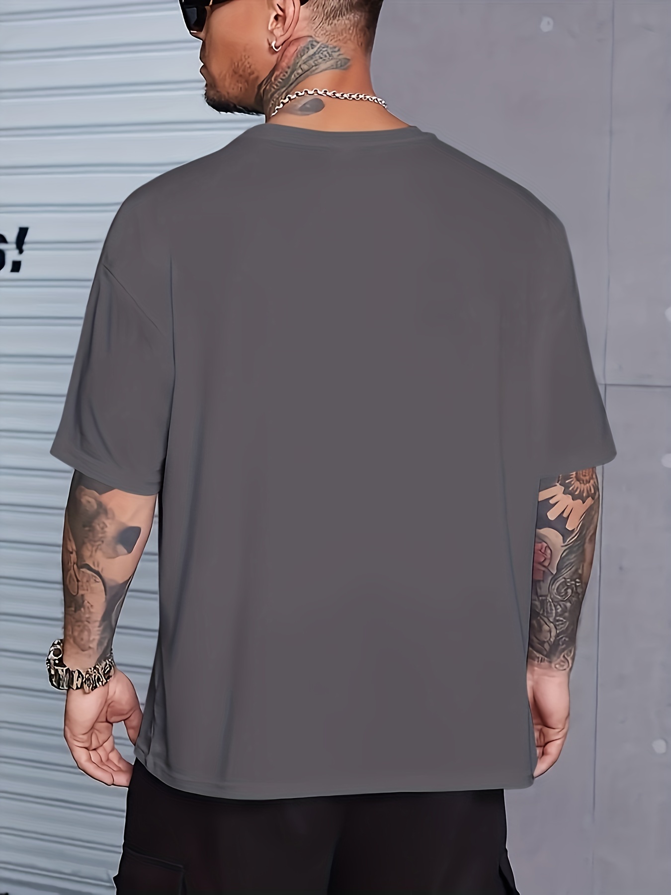 plus size tees creative letter print mens casual tees short sleeve oversized t shirt summer loose tops gifts for man details 6