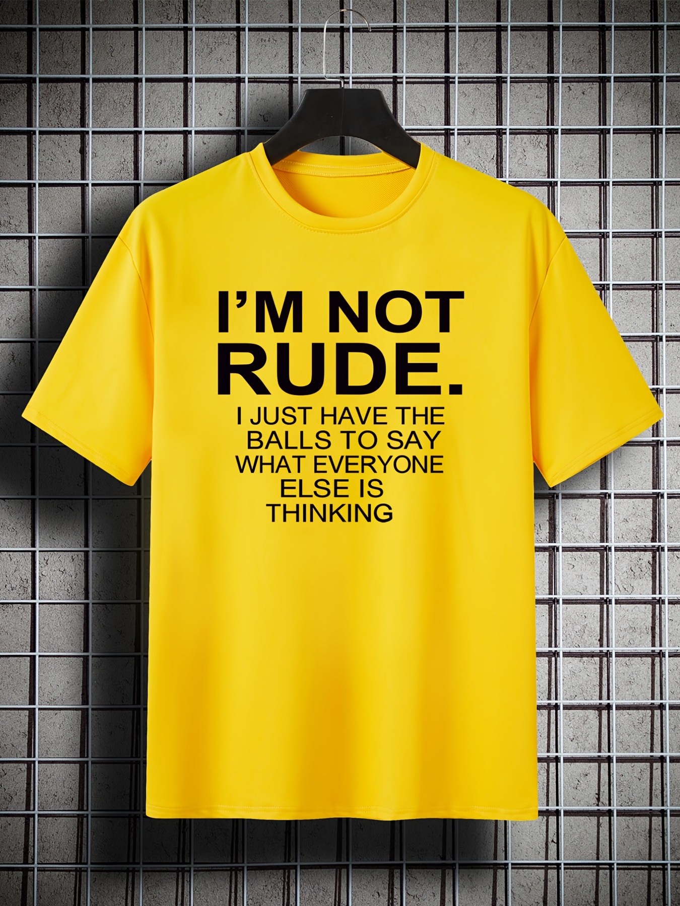 mens im not rude i just print short sleeve crew neck oversized t shirt plus size casual clothing for spring summer plus size women men clothes best sellers gifts details 12