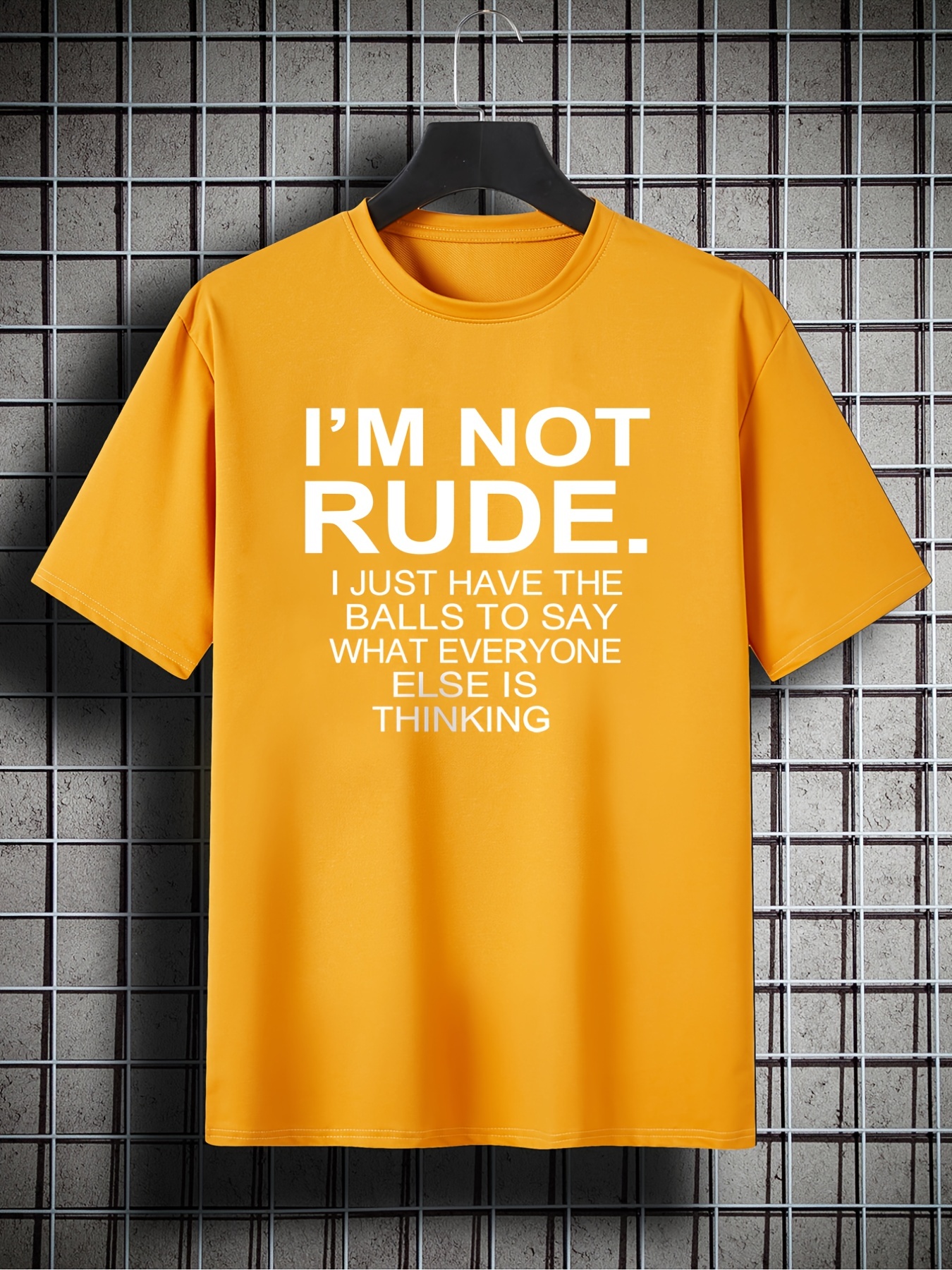 mens im not rude i just print short sleeve crew neck oversized t shirt plus size casual clothing for spring summer plus size women men clothes best sellers gifts details 18