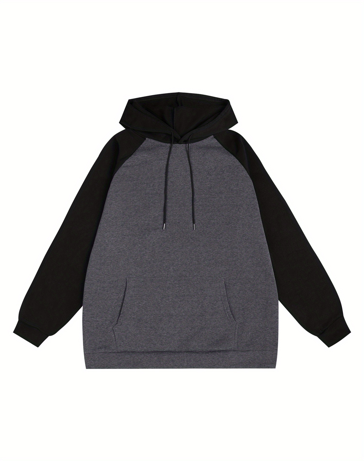 mens casual block color hoodies drawstring comfortable oversized hooded pullover sweatshirt plus size details 4