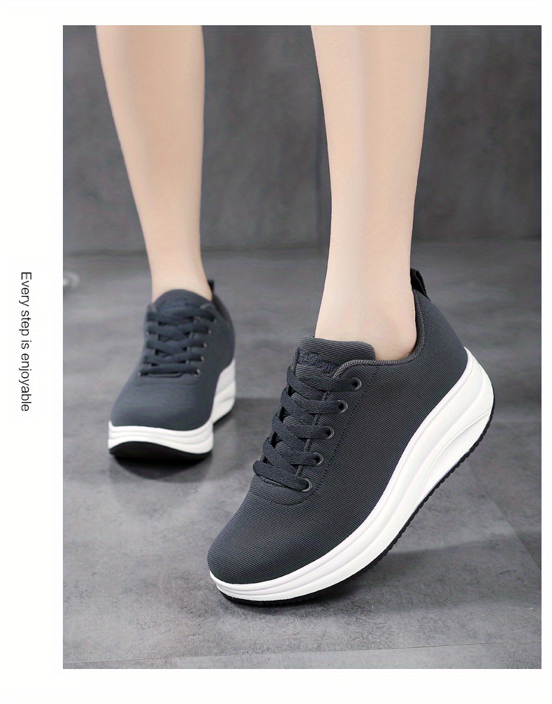 Women s Casual Solid Color Sneakers Mesh Breathable Non slip details 4