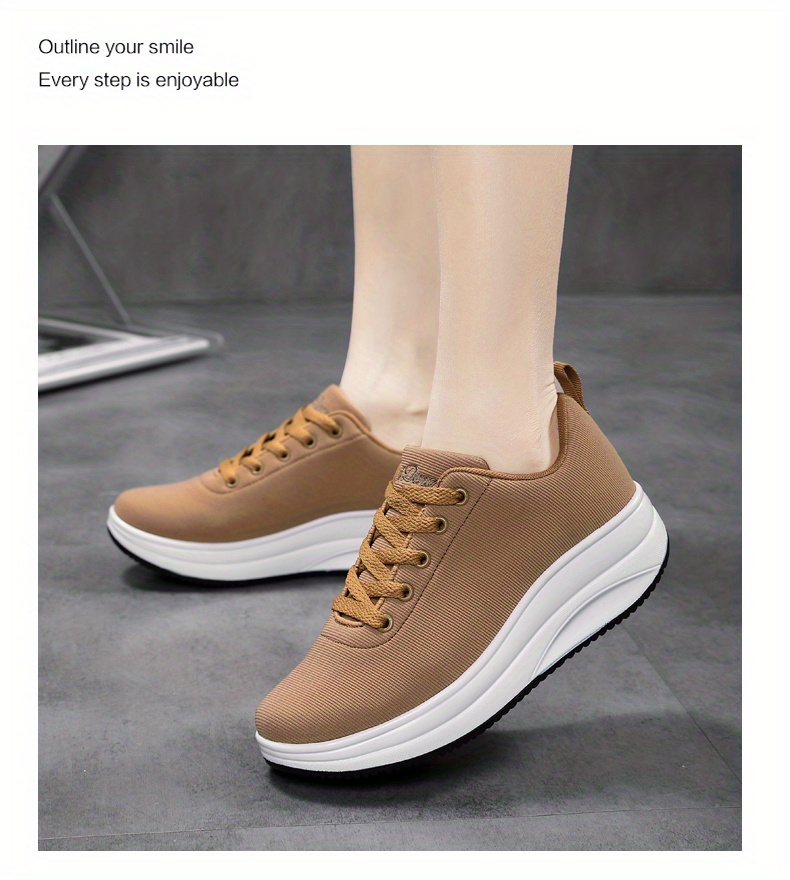 Women s Casual Solid Color Sneakers Mesh Breathable Non slip details 5