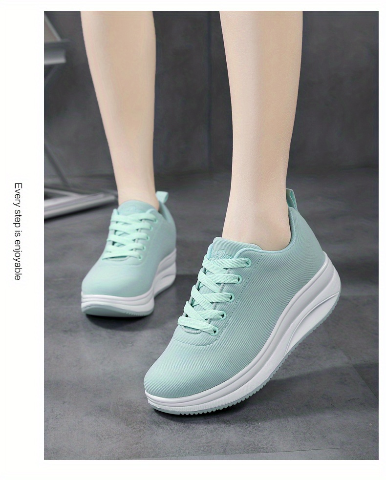 Women s Casual Solid Color Sneakers Mesh Breathable Non slip details 8