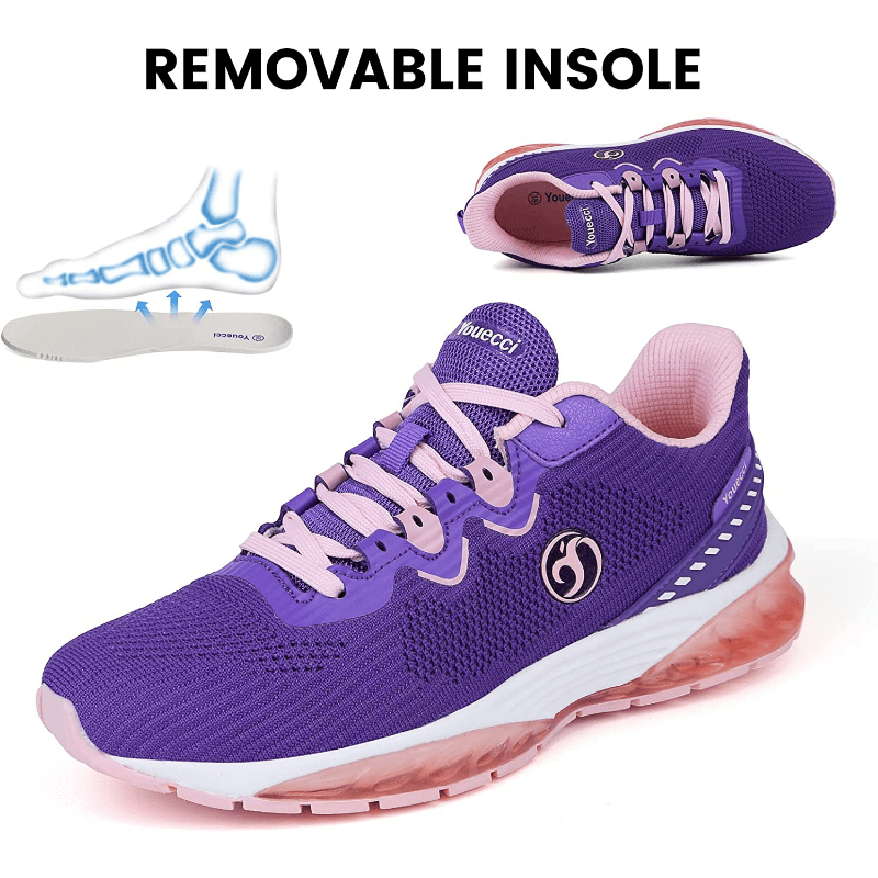 Womens Lace Up Mesh Knitted Running Shoes Thick Sole Breathable Lightweight For Outdoor Sports Sports & Outdoors Temu details 6