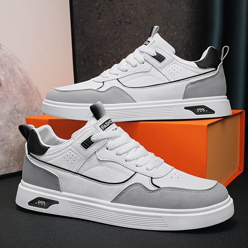 Mens Trendy Color Block Low Top Skateboard Shoes Comfy Non Slip Durable Casual Walking Shoes For Mens Outdoor Activities Summer Men s Shoes Temu details 3