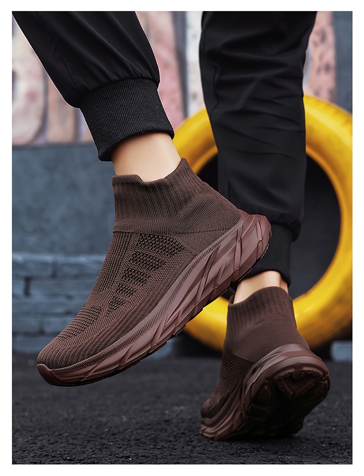 Men S Slip-On Sneakers - Breathable, Comfortable High-Top Casual Shoes With Soft Eva Sole For All Seasons Mens Shoes Shoes For Men details 4