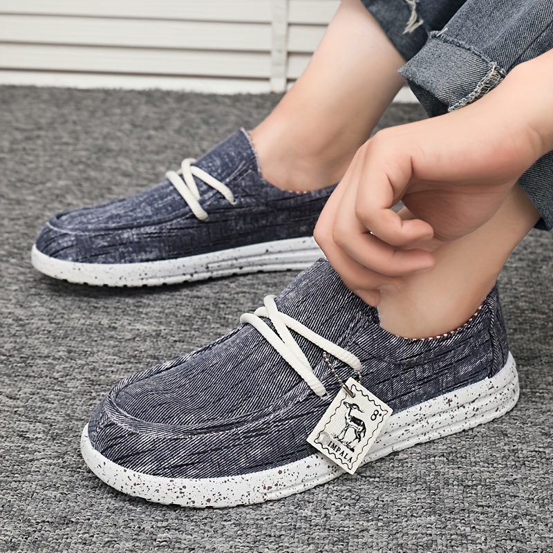 New Mens Casual Canvas Shoes Fashionable And Versatile Soft Soled Walking Shoes Lace Up Lightweight And Breathable Low Top Casual Shoes Men s Shoes Temu details 1