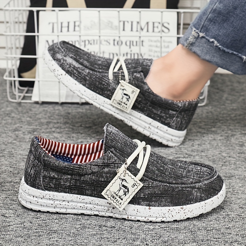 New Mens Casual Canvas Shoes Fashionable And Versatile Soft Soled Walking Shoes Lace Up Lightweight And Breathable Low Top Casual Shoes Men s Shoes Temu details 4