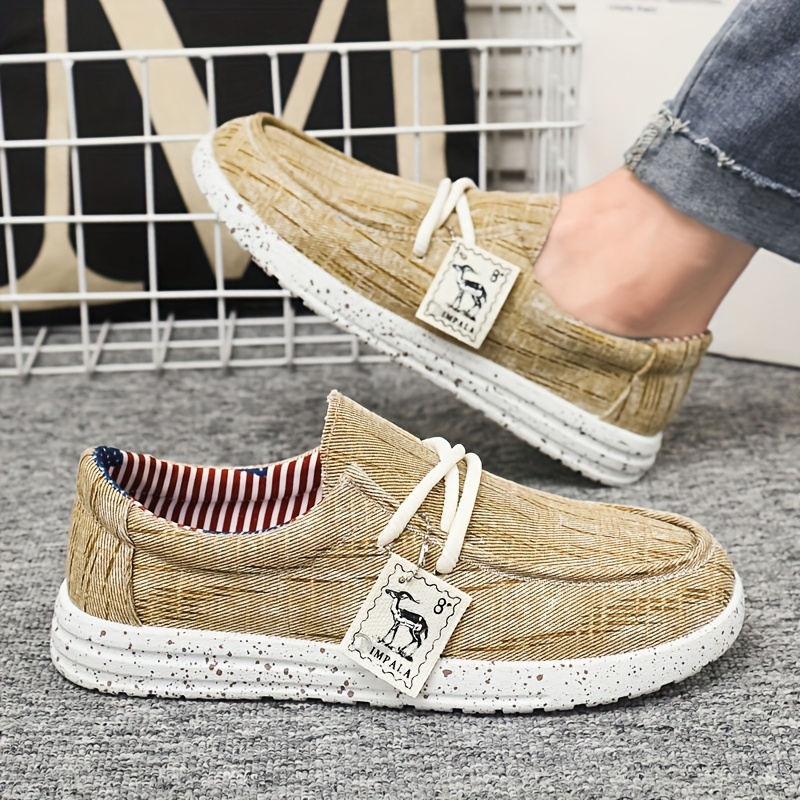 New Mens Casual Canvas Shoes Fashionable And Versatile Soft Soled Walking Shoes Lace Up Lightweight And Breathable Low Top Casual Shoes Men s Shoes Temu details 9