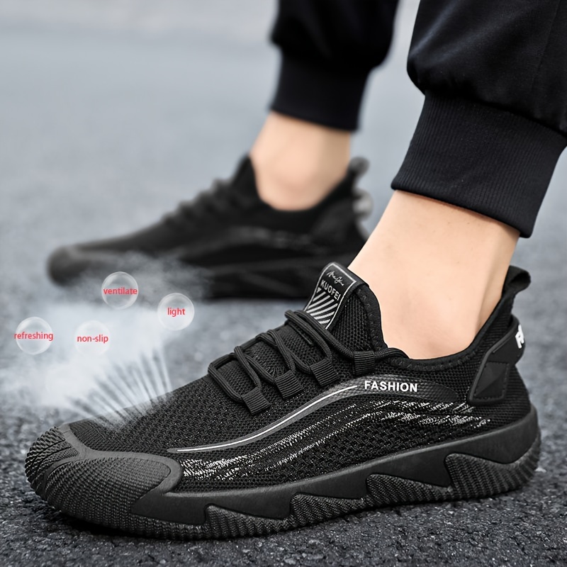 Mens Slip On Sneakers With Shoelaces Odor Resistant Athletic Shoes Lightweight And Breathable Shop The Latest Trends Temu details 0