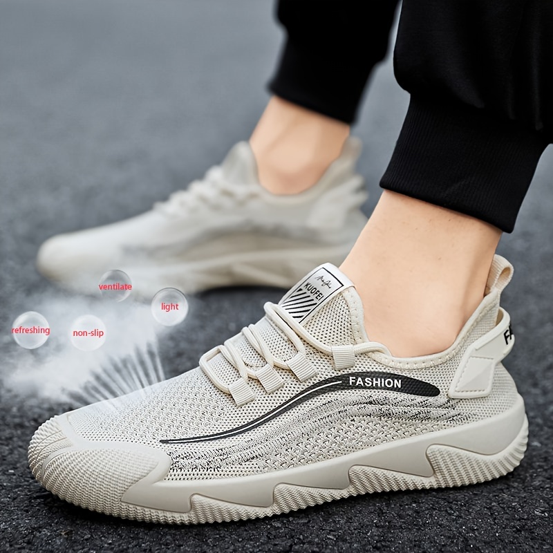 Mens Slip On Sneakers With Shoelaces Odor Resistant Athletic Shoes Lightweight And Breathable Shop The Latest Trends Temu details 2