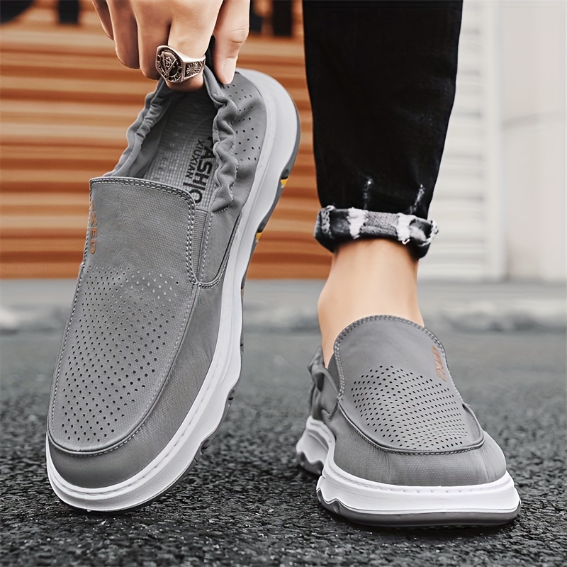 Mens Solid Color Slip On Canvas Loafer Shoes Comfy Non Slip Breathable Casual Rubber Sole Walking Shoes Mens Footwear Shop The Latest Trends Temu details 7